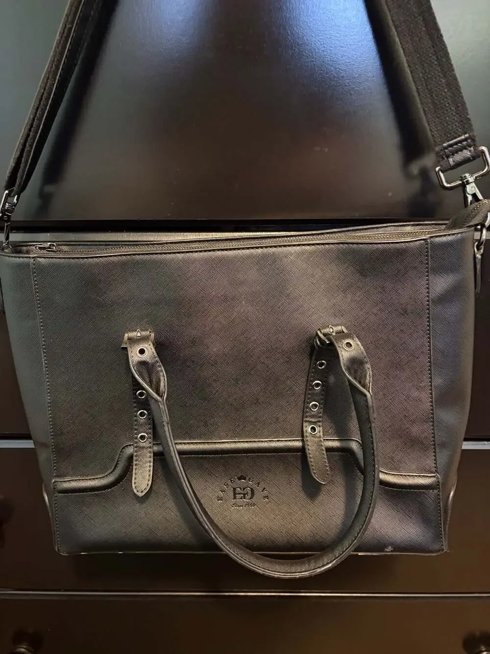 EaseGave Laptop Tote Bag 15.6 Inch with Crossbody Strap